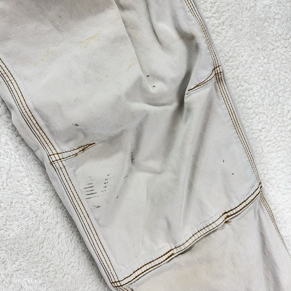Carhartt Cargo Pants Mens 42x34 Cream Double Knee Distressed Stained "Read"‎ - Picture 4 of 16